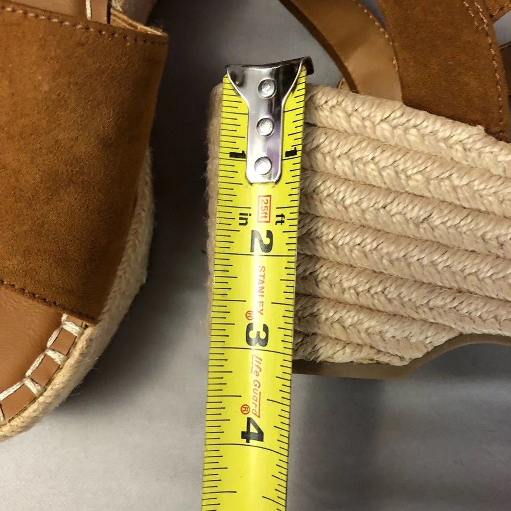 Universal Thread Brown Espadrille Wedge‎ Sandals Vegan Suede Women’s size 7.5